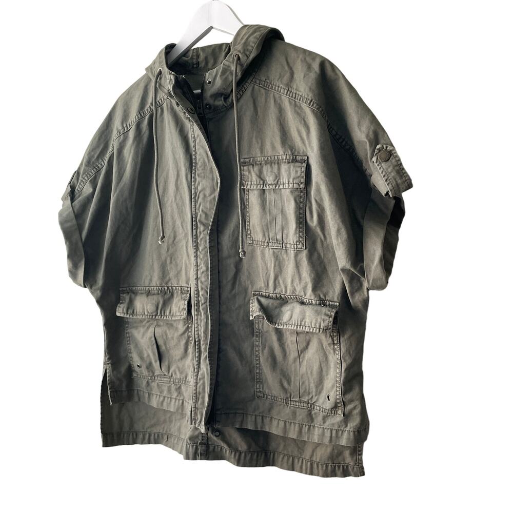 American Eagle Outfitters Green Anorak S/S Utility Hoodie w drawstrings - XS/S